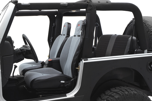 Smittybilt スミッティービルト XRCサスペンションシート ジョシュセキ ブラックサイドグレーセンター 76-13 CJ TJ LJ JK